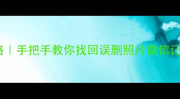 图片 📱手机数据恢复到电脑全攻略｜手把手教你找回误删照片微信记录聊天记录（附免费工具）1