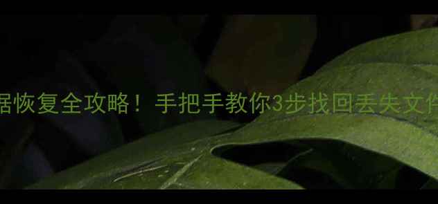 图片 📱手机文件夹数据恢复全攻略！手把手教你3步找回丢失文件（附防丢技巧）