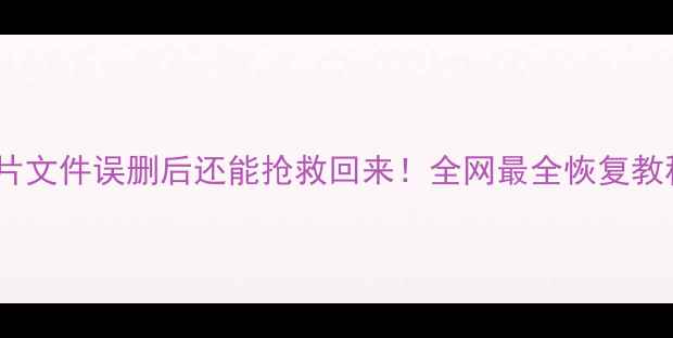 图片 📱手机电脑SD卡照片文件误删后还能抢救回来！全网最全恢复教程（附工具测评）2