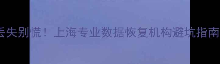 图片 📱手机电脑数据丢失别慌！上海专业数据恢复机构避坑指南（附真实案例）2