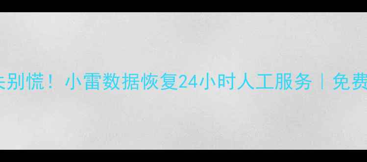 图片 📱手机电脑数据丢失别慌！小雷数据恢复24小时人工服务｜免费咨询通道已开启🔥1