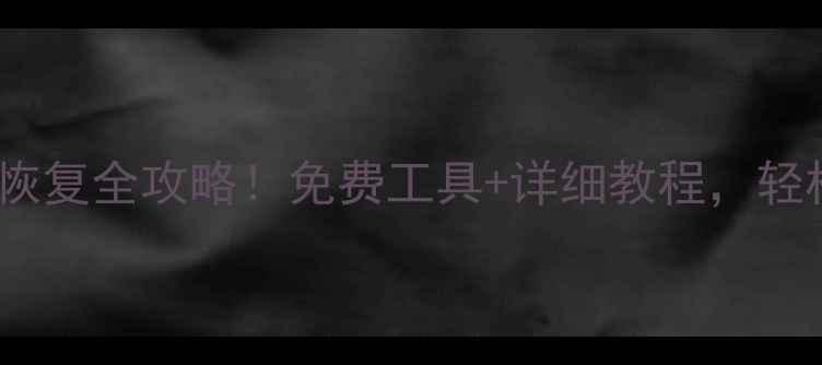 图片 📱手机电脑文件恢复全攻略！免费工具+详细教程，轻松找回丢失数据1