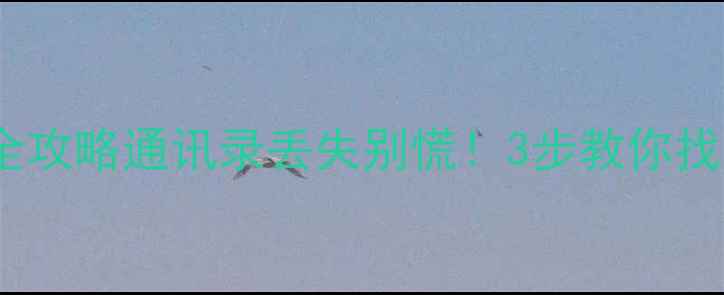 最新OPPO数据恢复全攻略通讯录丢失别慌3步教你找回所有重要联系人