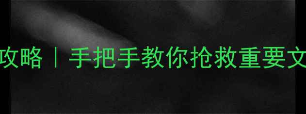 苹果主板烧毁数据恢复全攻略手把手教你抢救重要文件附官方合作机构清单