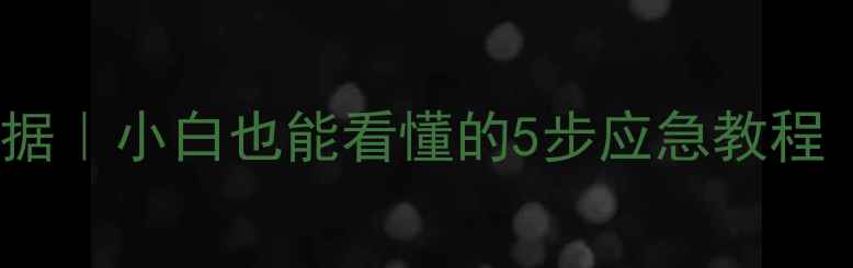 图片 📱苹果变砖了恢复数据｜小白也能看懂的5步应急教程（附免费工具推荐）1