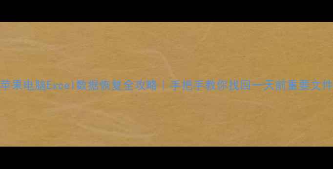 图片 📱苹果电脑Excel数据恢复全攻略｜手把手教你找回一天前重要文件✅