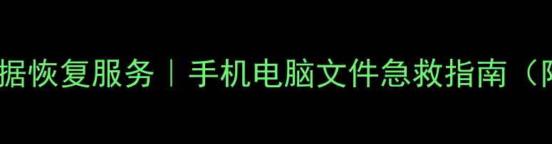 衡阳专业数据恢复服务手机电脑文件急救指南附真实案例