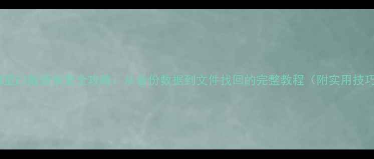 魅蓝E3数据恢复全攻略从备份数据到文件找回的完整教程附实用技巧