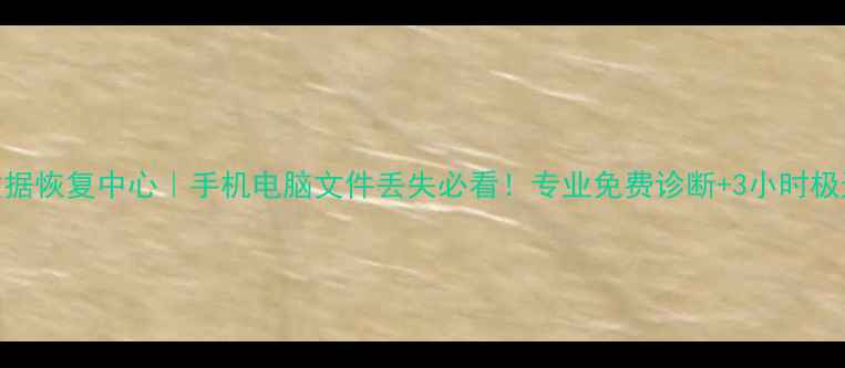 IT120数据恢复中心手机电脑文件丢失必看专业免费诊断3小时极速恢复攻略