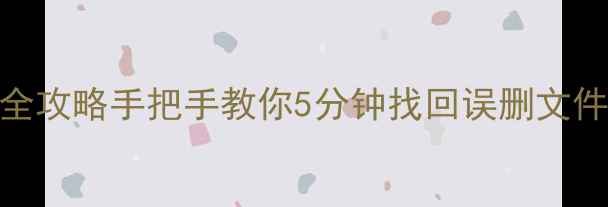 手机电脑云盘数据恢复全攻略手把手教你5分钟找回误删文件免费工具详细教程步骤