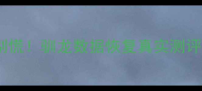 手机电脑数据丢失别慌驯龙数据恢复真实测评大公开附避坑指南