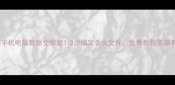图片 📱💻手机电脑数据全恢复！3步搞定丢失文件，免费教程亲测有效2