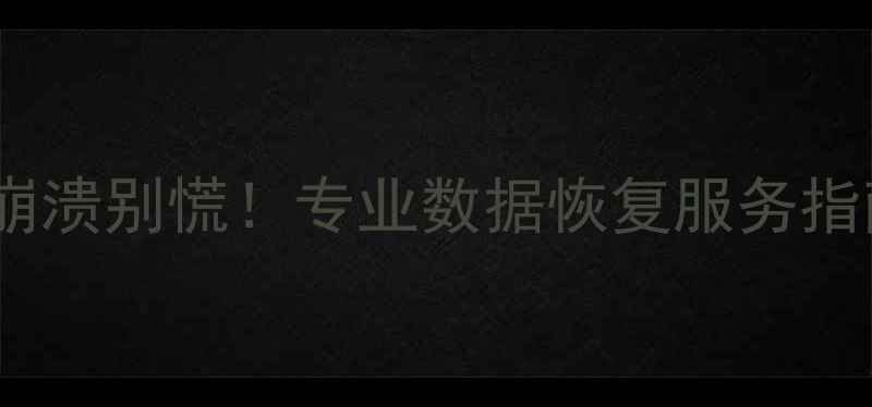 手机死机电脑崩溃别慌专业数据恢复服务指南附避坑攻略