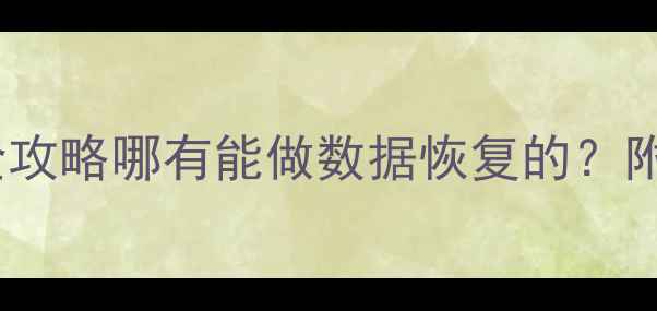 图片 📱💾手机电脑数据恢复全攻略哪有能做数据恢复的？附专业机构推荐+操作指南