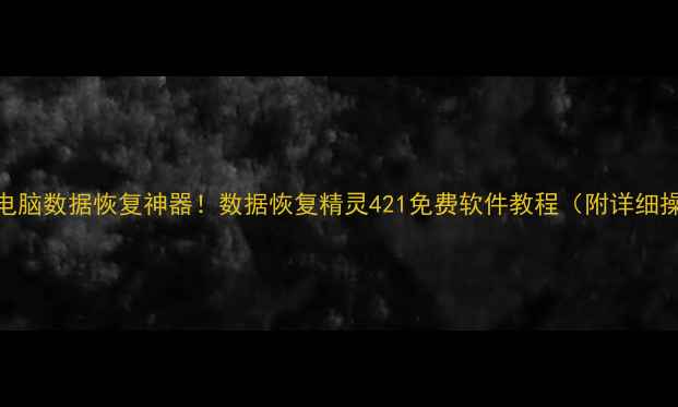 图片 📱💾手机电脑数据恢复神器！数据恢复精灵421免费软件教程（附详细操作步骤）