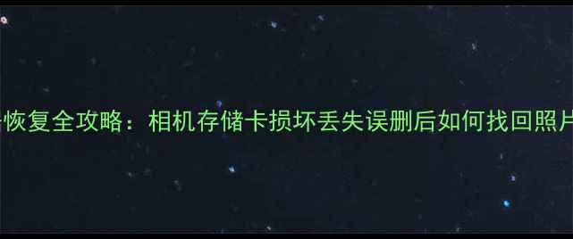 图片 📸单反储存卡数据恢复全攻略：相机存储卡损坏丢失误删后如何找回照片（附免费工具）1