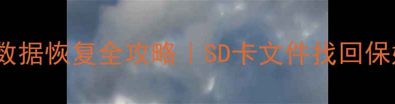 松下S1H数据恢复全攻略SD卡文件找回保姆级教程