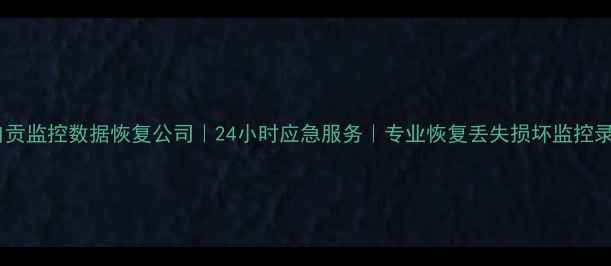 自贡监控数据恢复公司24小时应急服务专业恢复丢失损坏监控录像