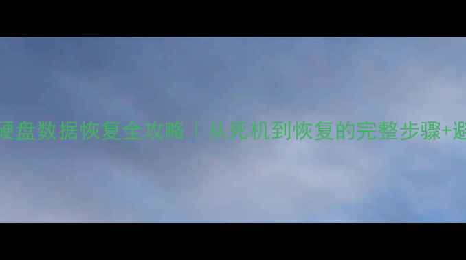 图片 🔥12TB硬盘数据恢复全攻略｜从死机到恢复的完整步骤+避坑指南