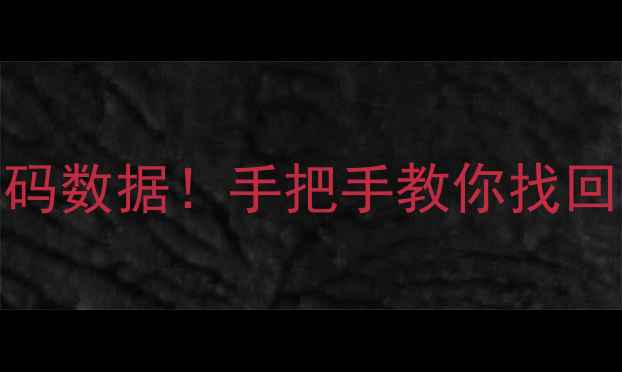 图片 🔥5步恢复网页代码数据！手把手教你找回丢失的网站内容1