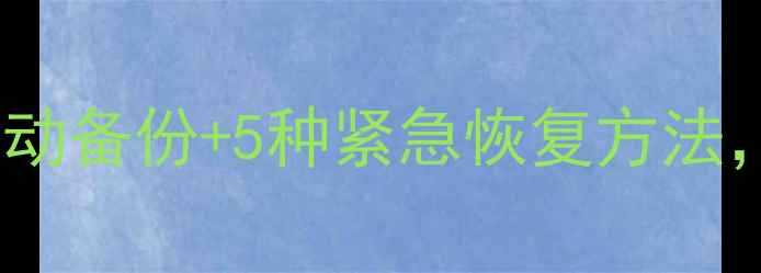 Excel数据恢复全攻略3步自动备份5种紧急恢复方法手把手教你找回丢失的文件