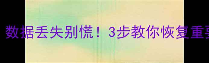 图片 🔥Excel表格突然崩溃？数据丢失别慌！3步教你恢复重要文件（附完整模板）2