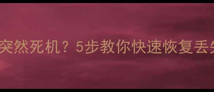 图片 🔥Excel表格突然死机？5步教你快速恢复丢失数据！💻✅