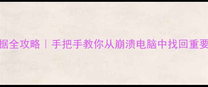 PE系统恢复电脑数据全攻略手把手教你从崩溃电脑中找回重要文件附免费工具