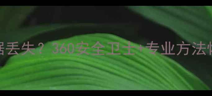 图片 🔥U盘中毒数据丢失？360安全卫士+专业方法恢复全攻略🔥1