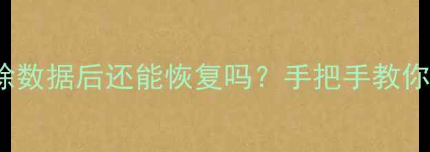 iPhone彻底删除数据后还能恢复吗手把手教你数据安全指南