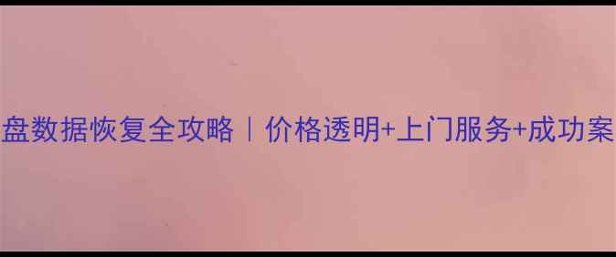 五角场U盘数据恢复全攻略价格透明上门服务成功案例分享