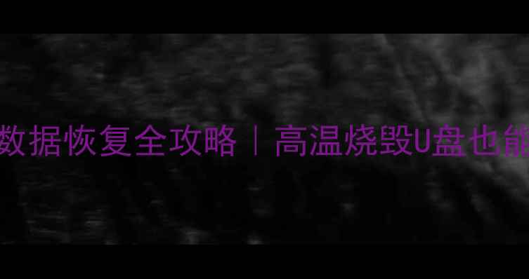 图片 🔥优盘发烫数据恢复全攻略｜高温烧毁U盘也能抢救出来！