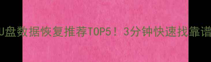 德州U盘数据恢复推荐TOP53分钟快速找靠谱服务商