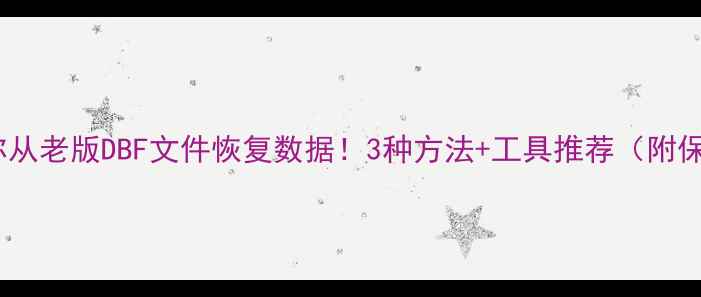 手把手教你从老版DBF文件恢复数据3种方法工具推荐附保姆级教程