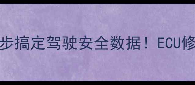 图片 🔥特斯拉数据恢复教程3步搞定驾驶安全数据！ECU修复+云端备份全攻略🚗💻