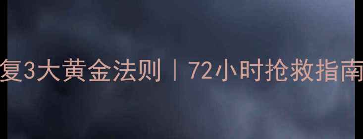 电视台数据恢复3大黄金法则72小时抢救指南附工具清单