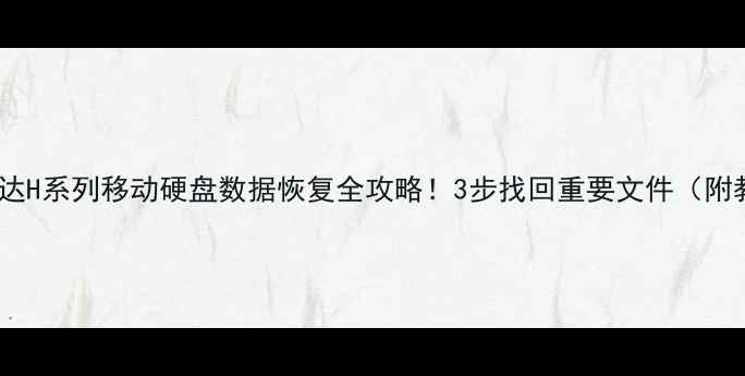 图片 🔥阿玛达H系列移动硬盘数据恢复全攻略！3步找回重要文件（附教程）1