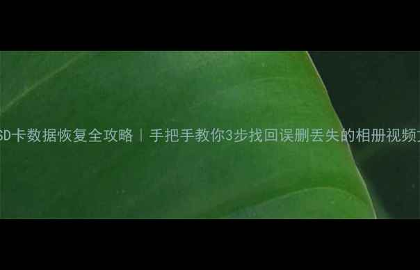 图片 🔧三星SD卡数据恢复全攻略｜手把手教你3步找回误删丢失的相册视频文档💾2