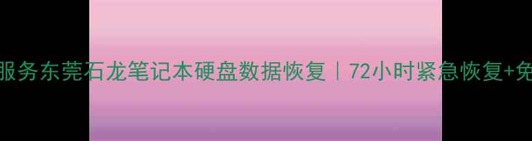 专业服务东莞石龙笔记本硬盘数据恢复72小时紧急恢复免费诊断