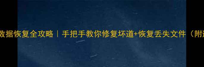 图片 🔧希捷硬盘数据恢复全攻略｜手把手教你修复坏道+恢复丢失文件（附避坑指南）1