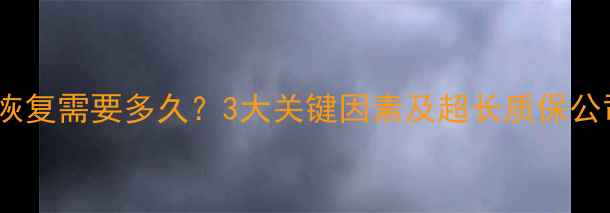 图片 🔧数据恢复需要多久？3大关键因素及超长质保公司推荐1