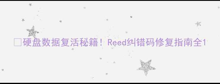 图片 🔧硬盘数据复活秘籍！Reed纠错码修复指南全1