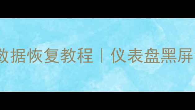 图片 🚗轩逸仪表盘数据恢复教程｜仪表盘黑屏乱码秒解决✅1